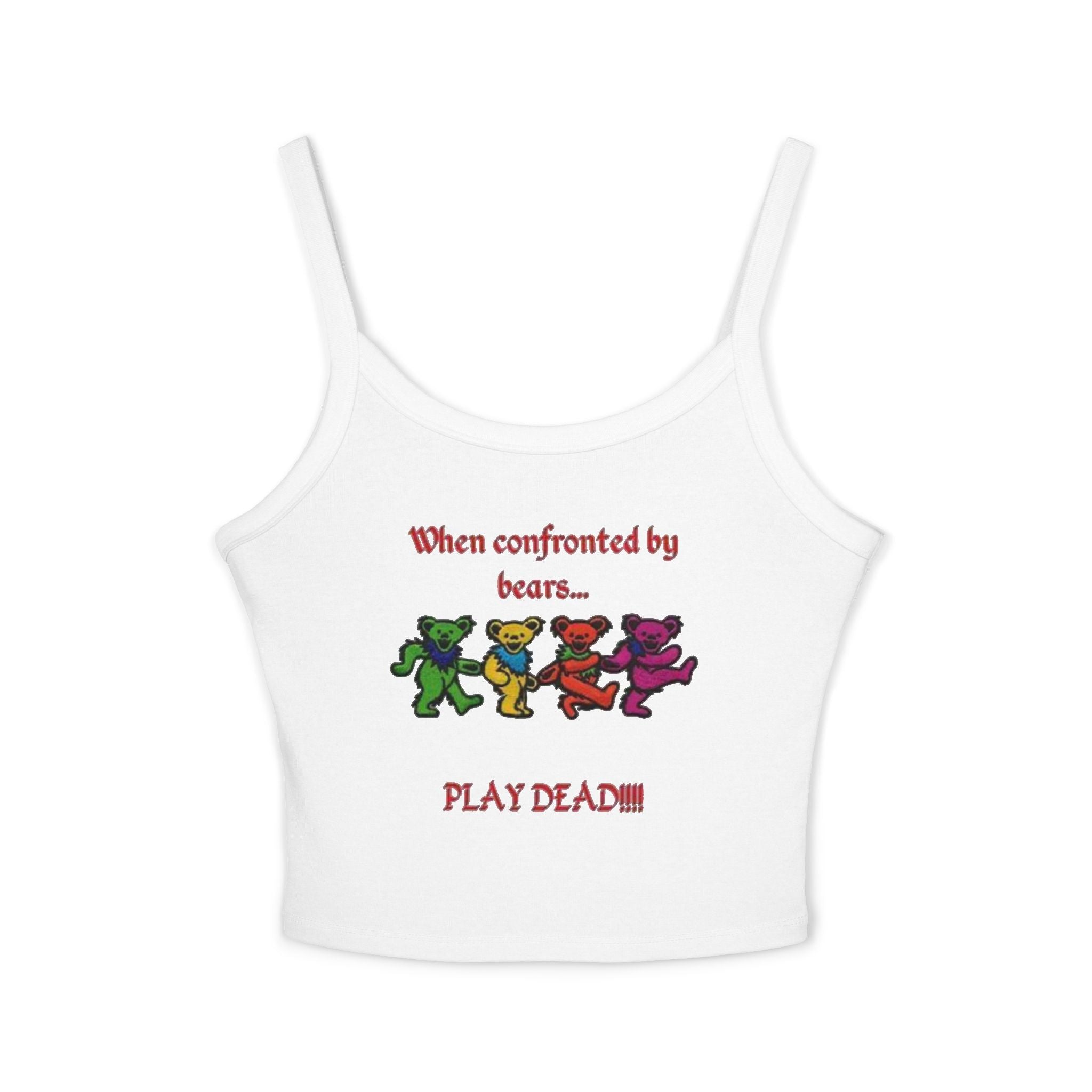 Grateful Dead Style Dancing Bears tank top | "When confronted by bears... PLAY DEAD!!!"