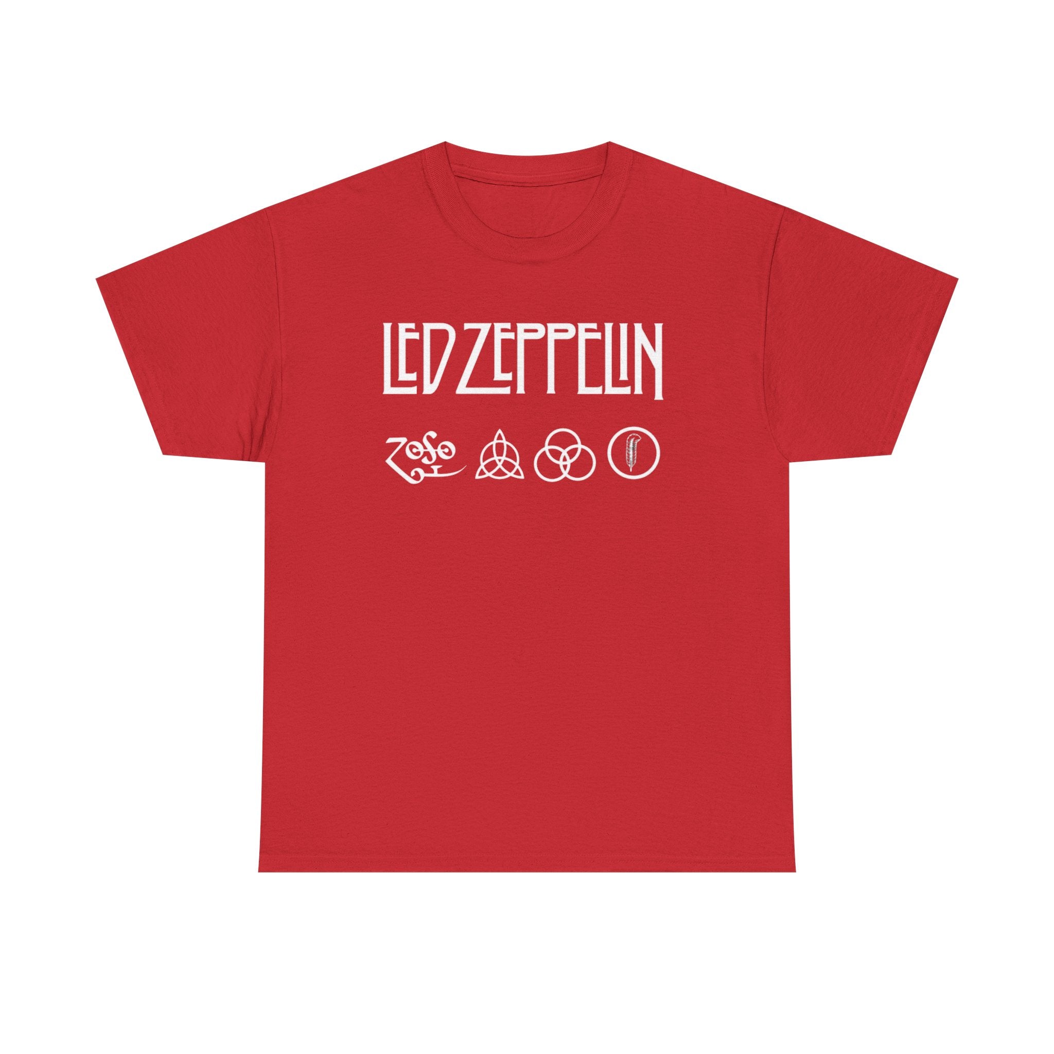 Led Zeppelin Symbols Graphic Tee - Classic Rock Band Logo T-Shirt