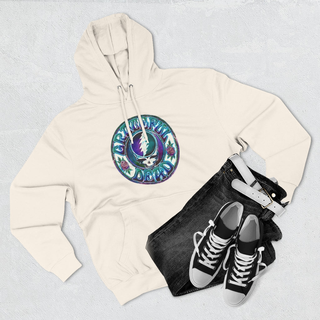 Grateful Dead Steal Your Face skull hoodie | Three-Panel Fleece Hoodie