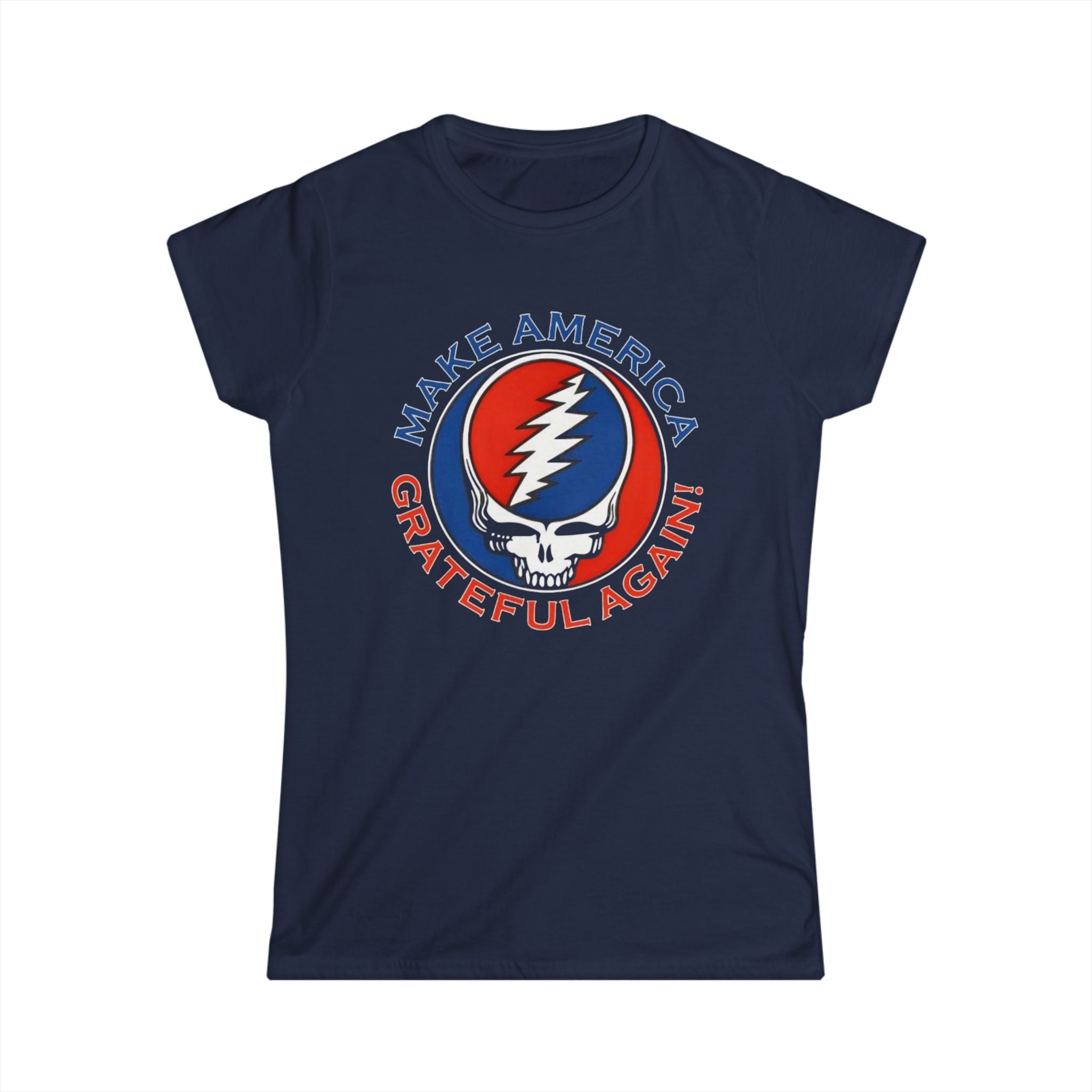 Make America Grateful Again Tee | Grateful Dead Steal Your Face Skull Red Blue