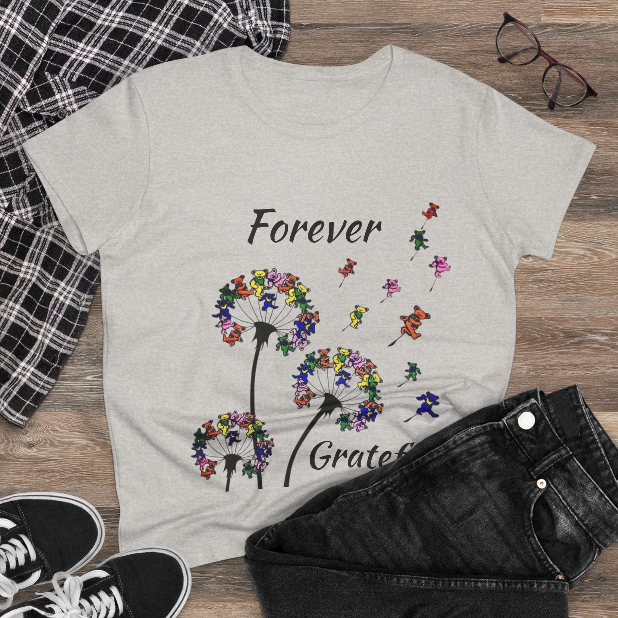 Forever Grateful Dandelion Tee | Grateful Dead Dancing Bears T-Shirt