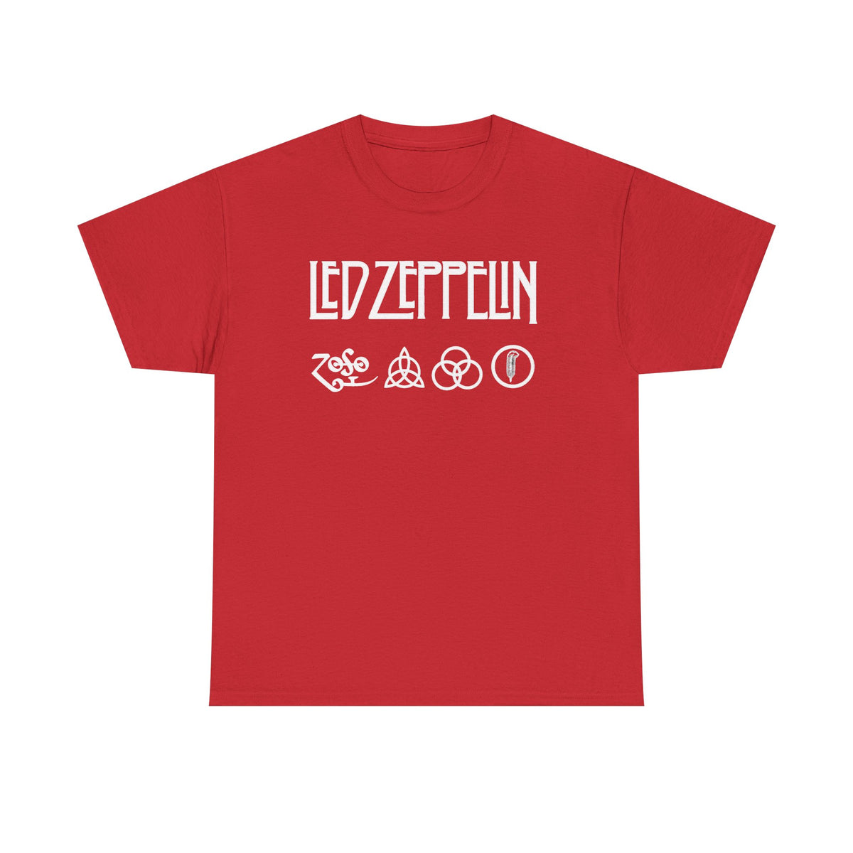 Led Zeppelin Symbols Graphic Tee - Classic Rock Band Logo T-Shirt