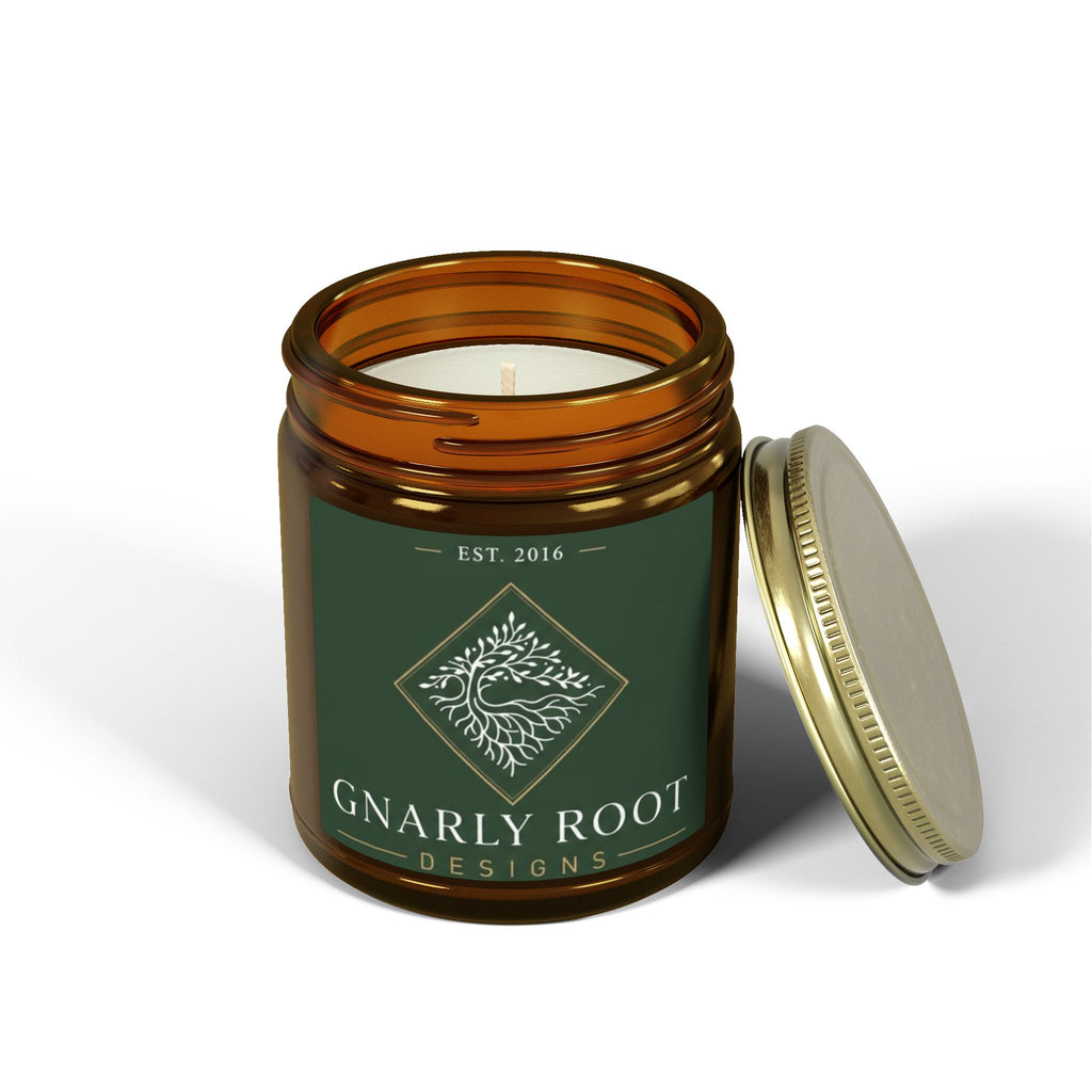 Coconut Apricot Scented Candle — 4oz & 9oz Natural Wax Jar (Gnarly Root Designs)