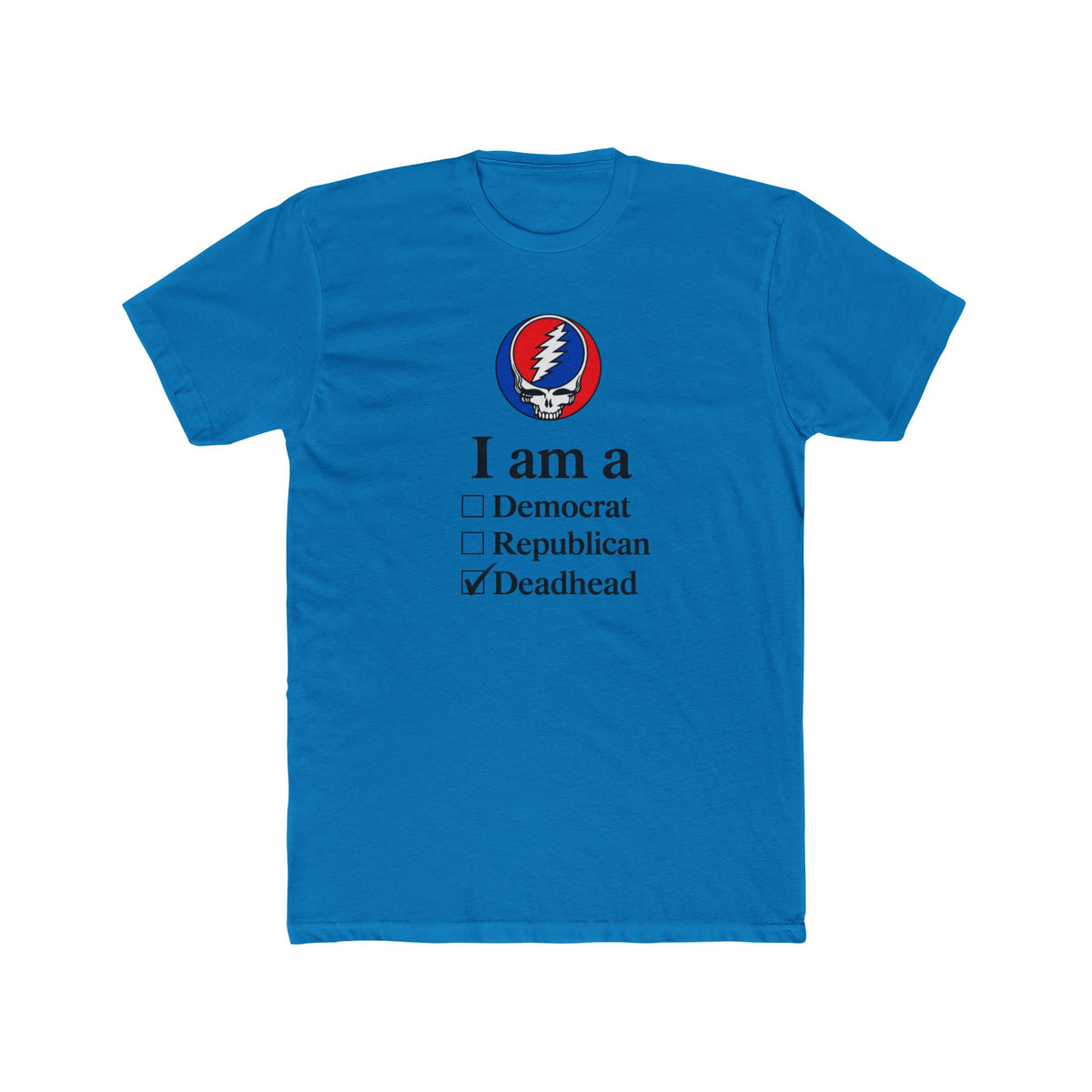 Deadhead Checkbox I am a Deadhead T-Shirt | Grateful Dead Steal Your Face Tee