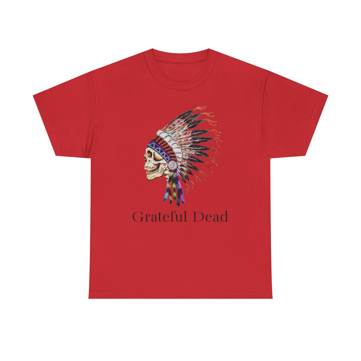 Grateful Dead Skull with Native Headdress T-Shirt | Band Tee