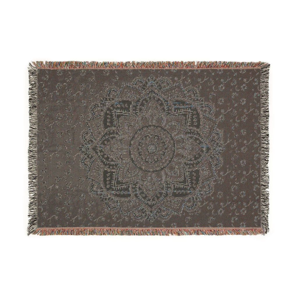 Mandala Woven Blanket — Boho Decorative Throw for Living Room & Bedroom