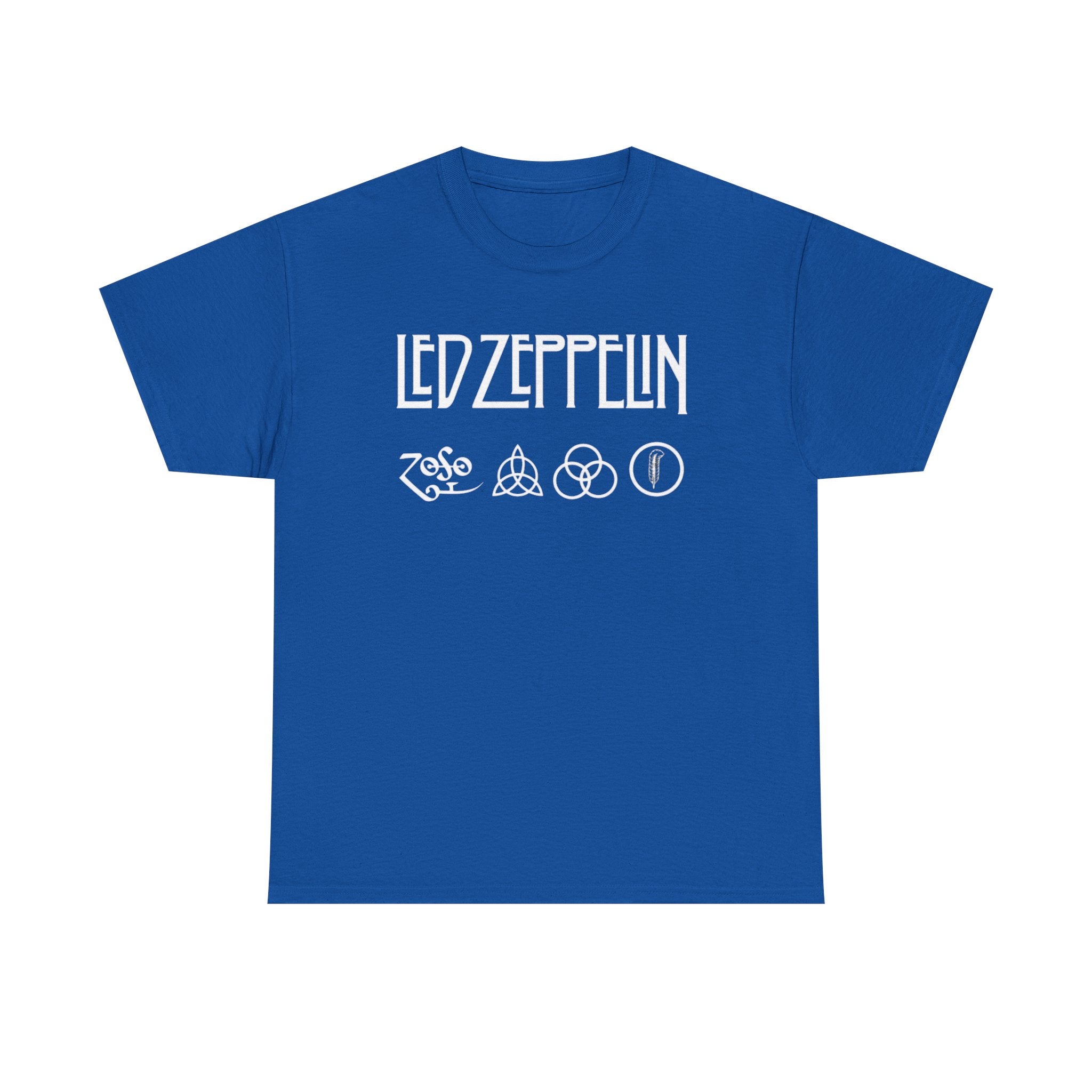 Led Zeppelin Symbols Graphic Tee - Classic Rock Band Logo T-Shirt