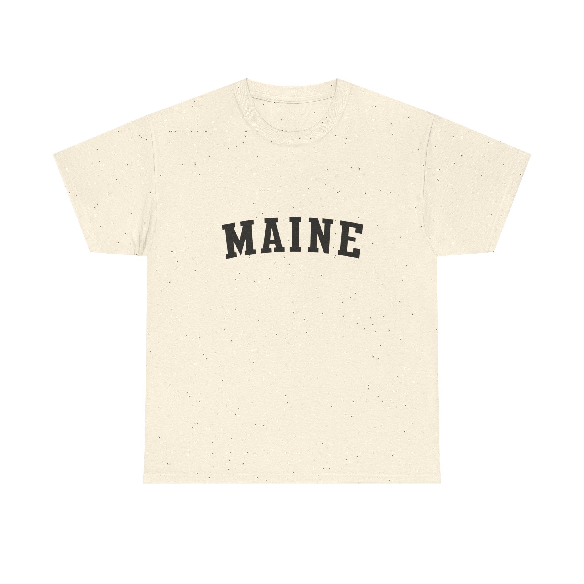 Maine arched text Tee | State pride minimalist graphic T-shirt