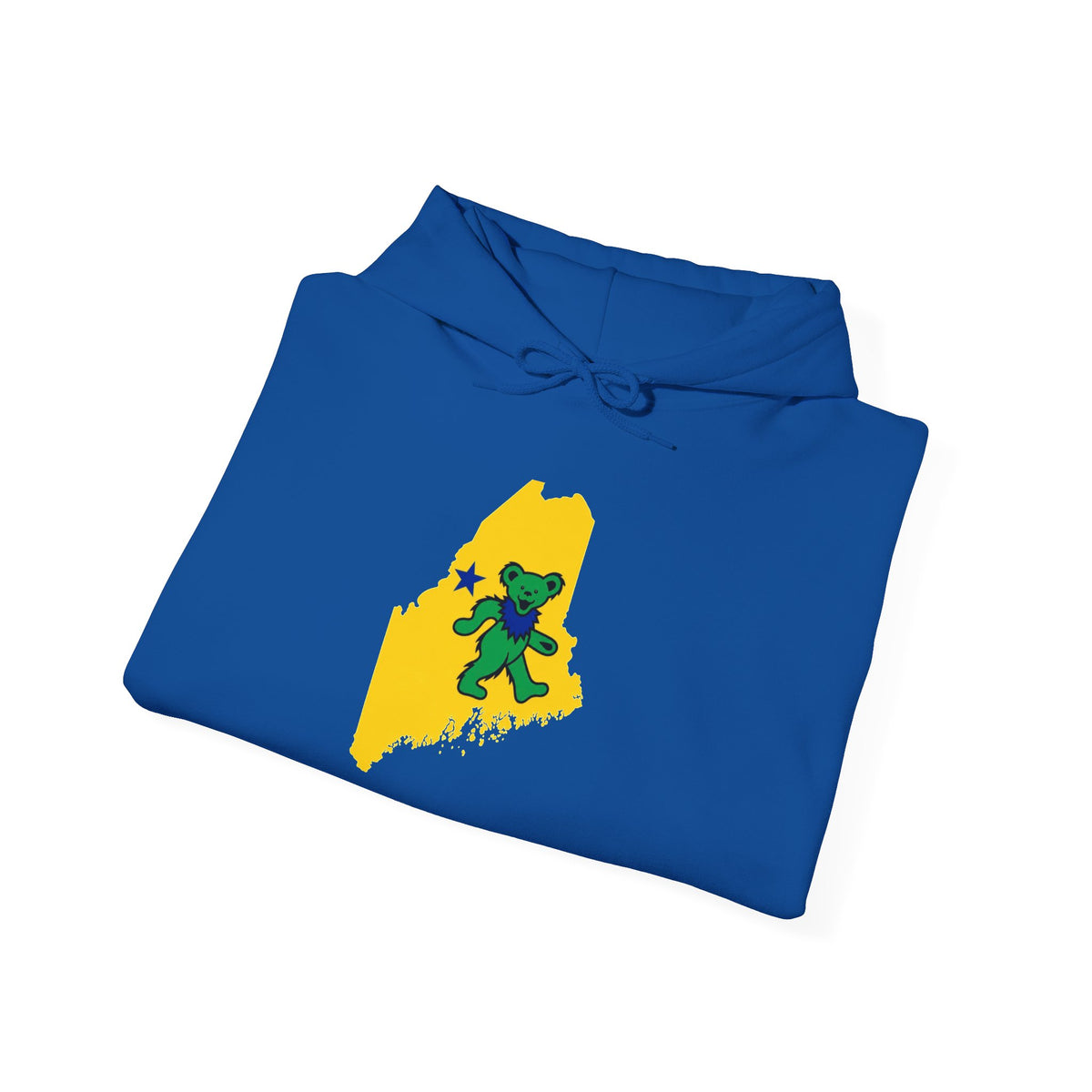 Maine Grateful Dead Bear Hoodie – Maine Outline with Dancing Bear Design