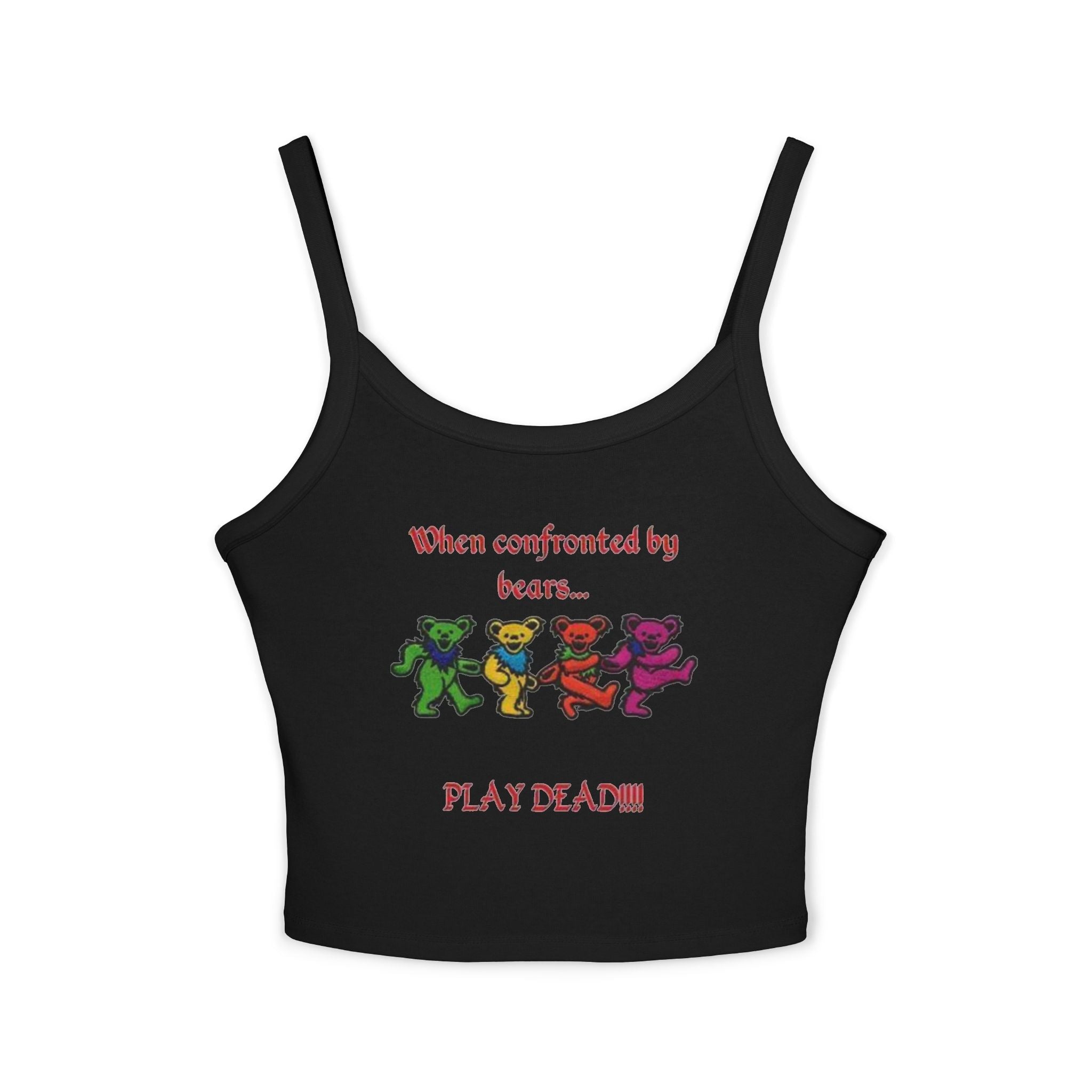 Grateful Dead Style Dancing Bears tank top | "When confronted by bears... PLAY DEAD!!!"
