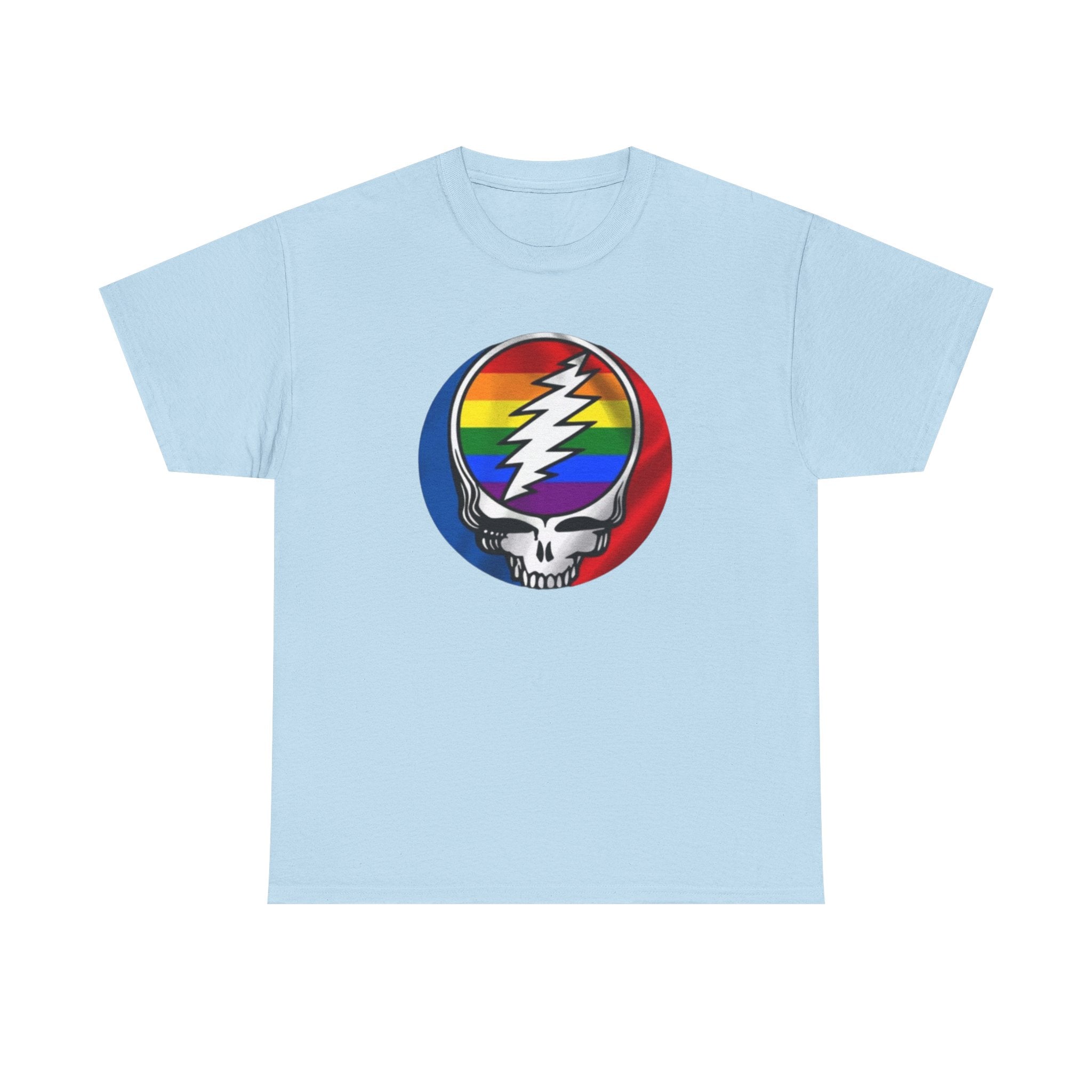 Rainbow Steal Your Face Skull T-Shirt | Grateful Dead Skull Tee