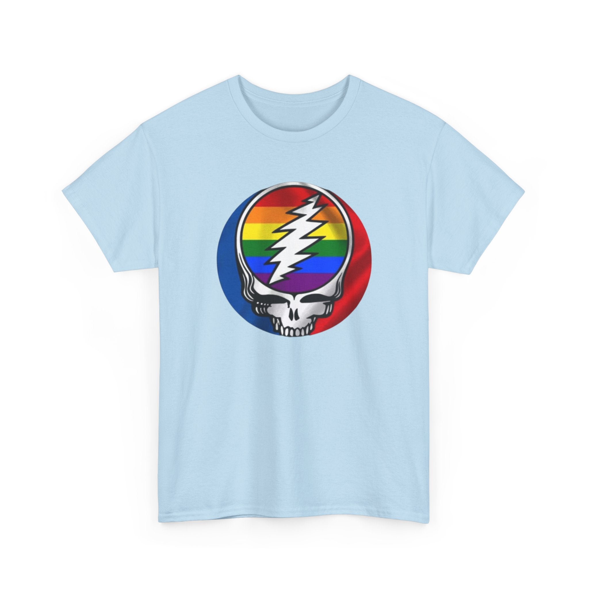 Rainbow Steal Your Face Skull T-Shirt | Grateful Dead Skull Tee