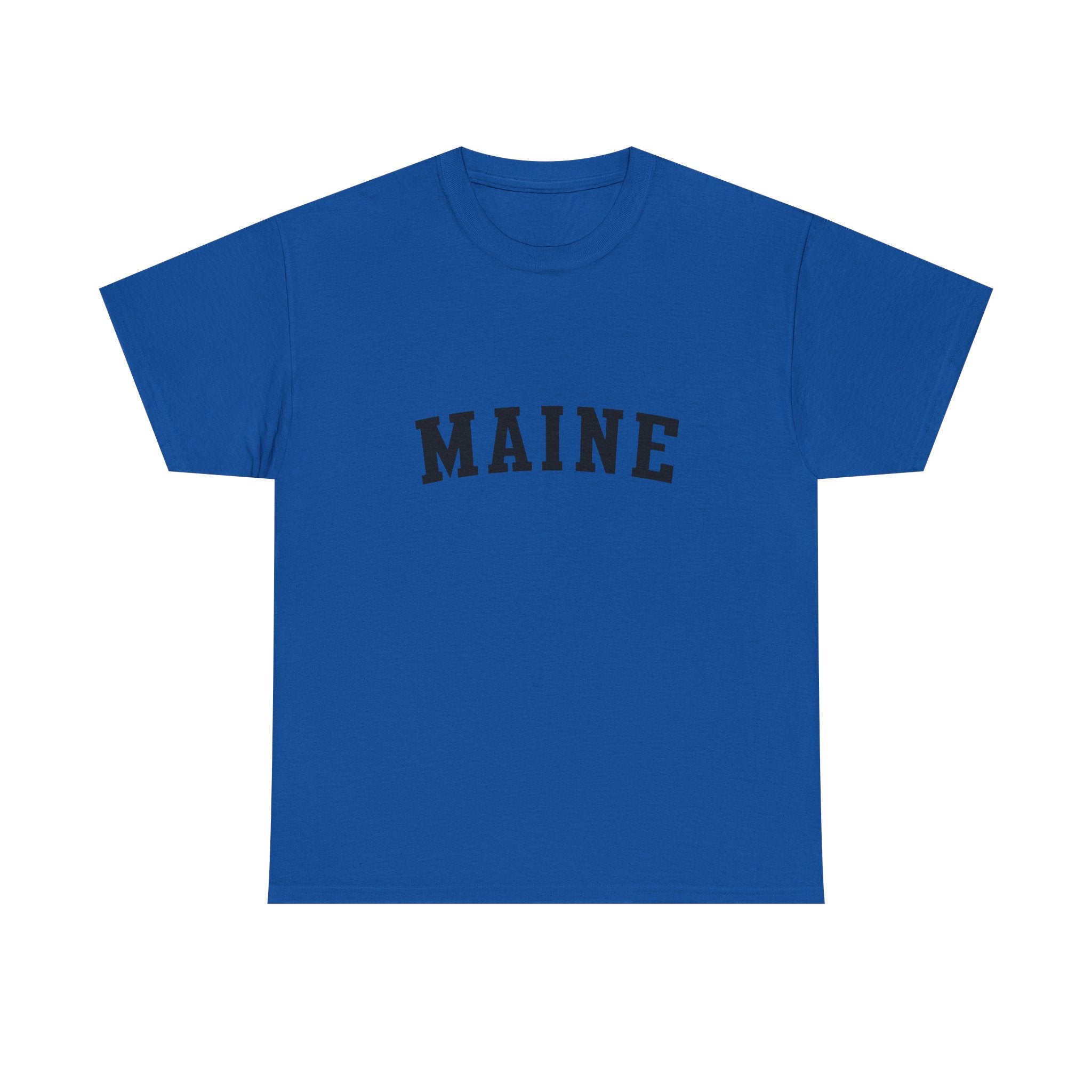 Maine arched text Tee | State pride minimalist graphic T-shirt
