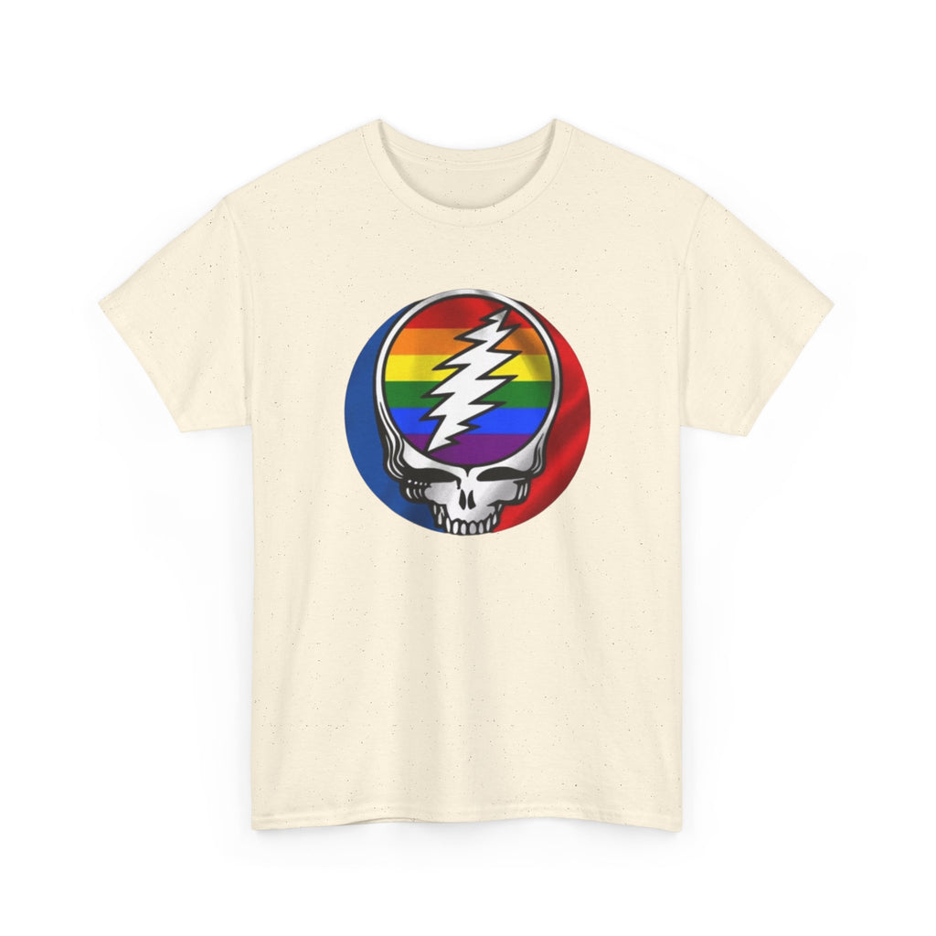 Rainbow Steal Your Face Skull T-Shirt | Grateful Dead Skull Tee