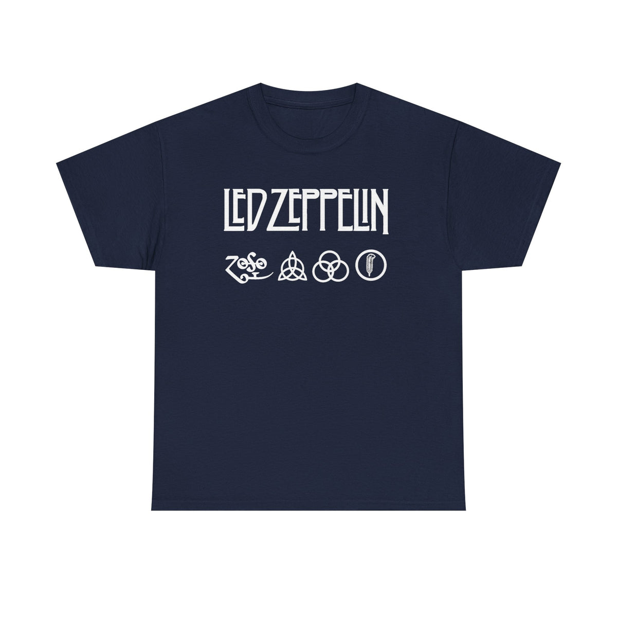 Led Zeppelin Symbols Graphic Tee - Classic Rock Band Logo T-Shirt