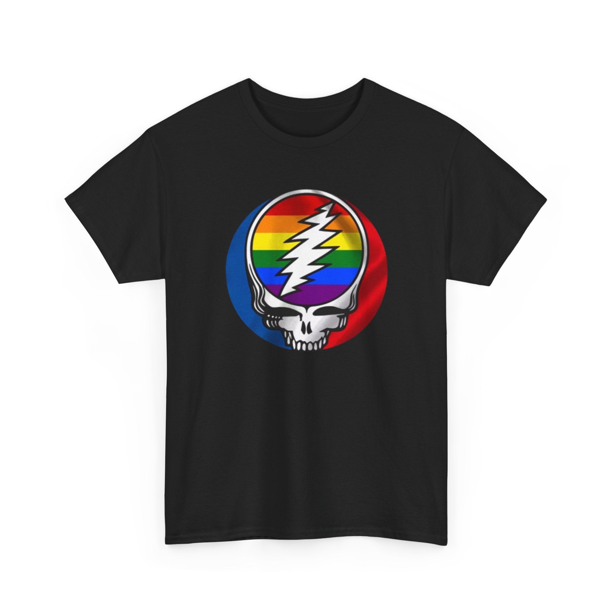 Rainbow Steal Your Face Skull T-Shirt | Grateful Dead Skull Tee