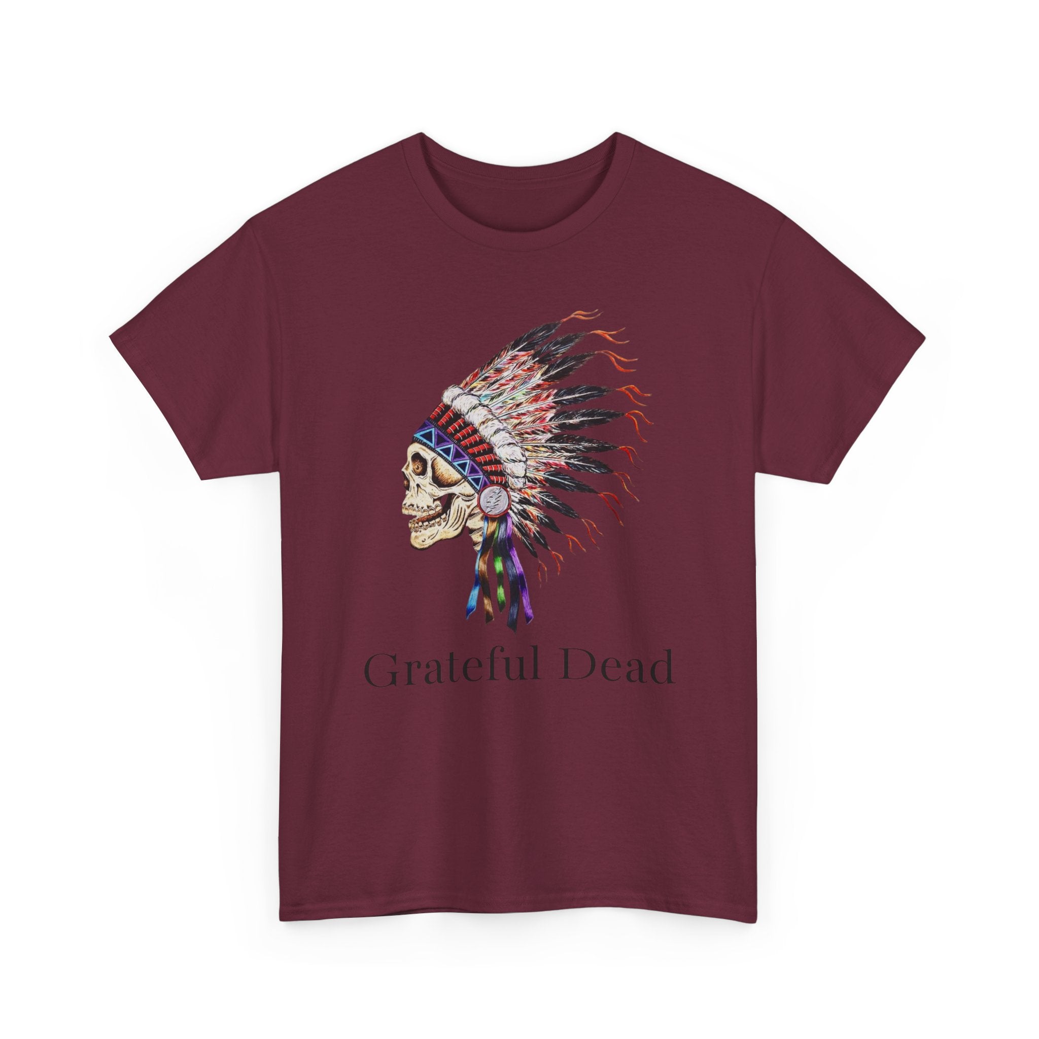 Grateful Dead Skull with Native Headdress T-Shirt | Band Tee