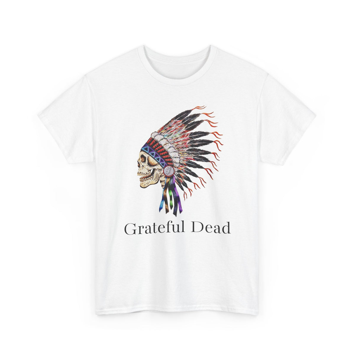 Grateful Dead Skull with Native Headdress T-Shirt | Band Tee