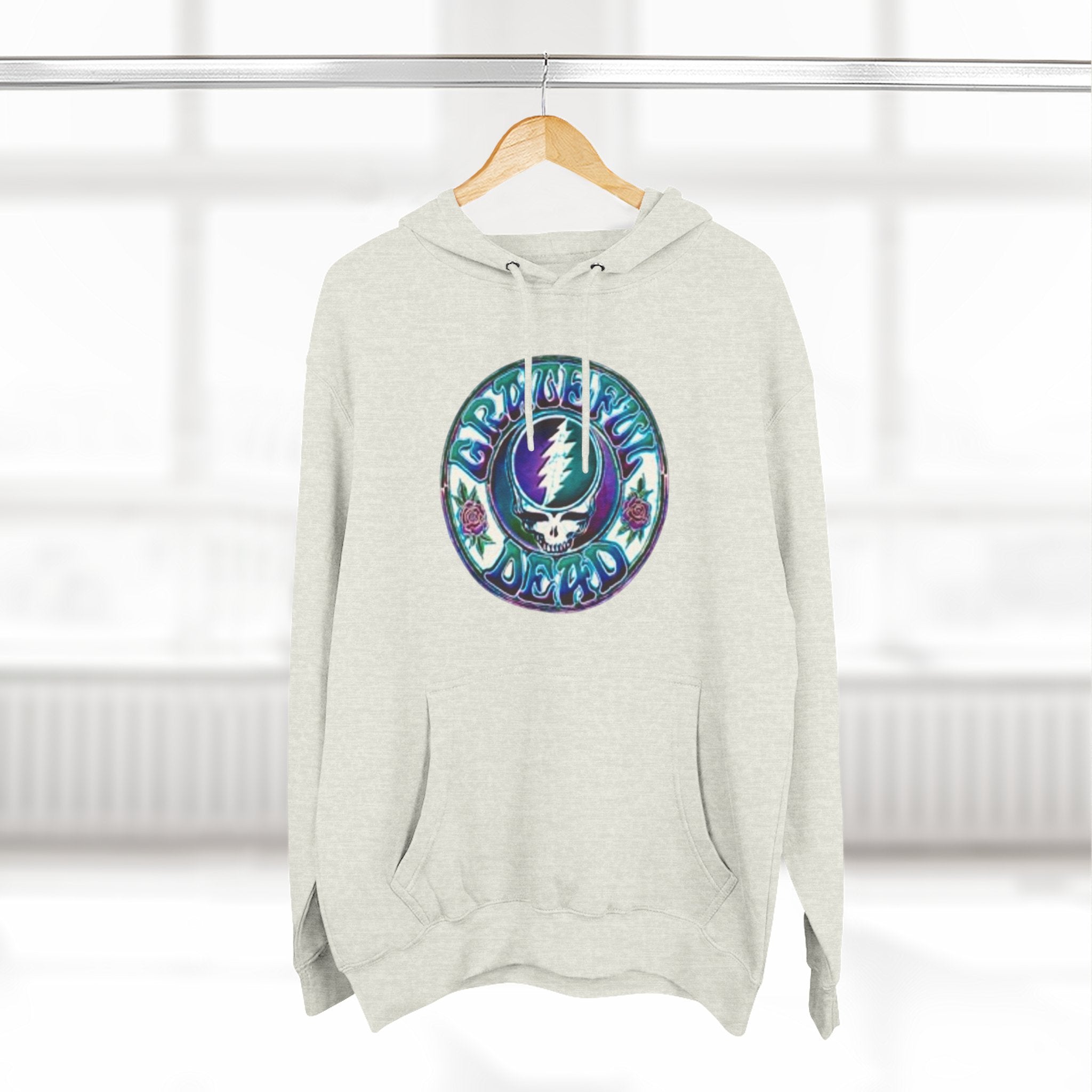 Grateful Dead Steal Your Face skull hoodie | Three-Panel Fleece Hoodie