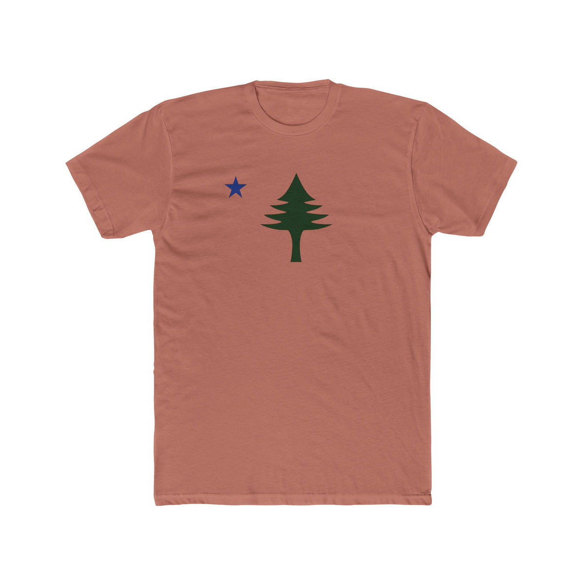 Maine State Flag Pine Tree and Star T-Shirt | Minimal Nature Tee