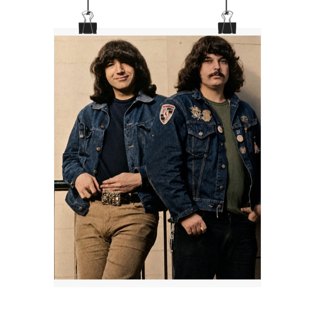 1970s Jerry & Pigpen Poster Matte Vertical Poster | Grateful Dead Band Photography