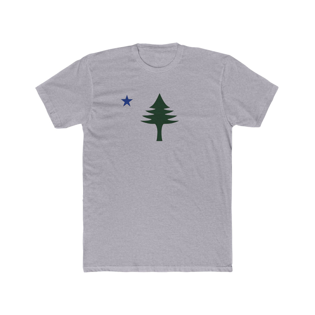 Maine State Flag Pine Tree and Star T-Shirt | Minimal Nature Tee