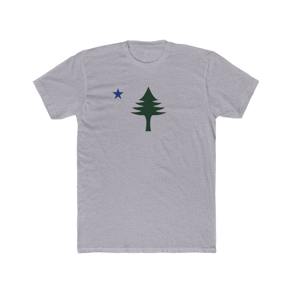 Maine State Flag Pine Tree and Star T-Shirt | Minimal Nature Tee