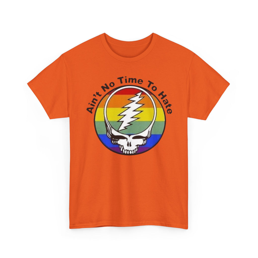 Ain't No Time To Hate Grateful Dead Skull Tee | Rainbow Pride peace love