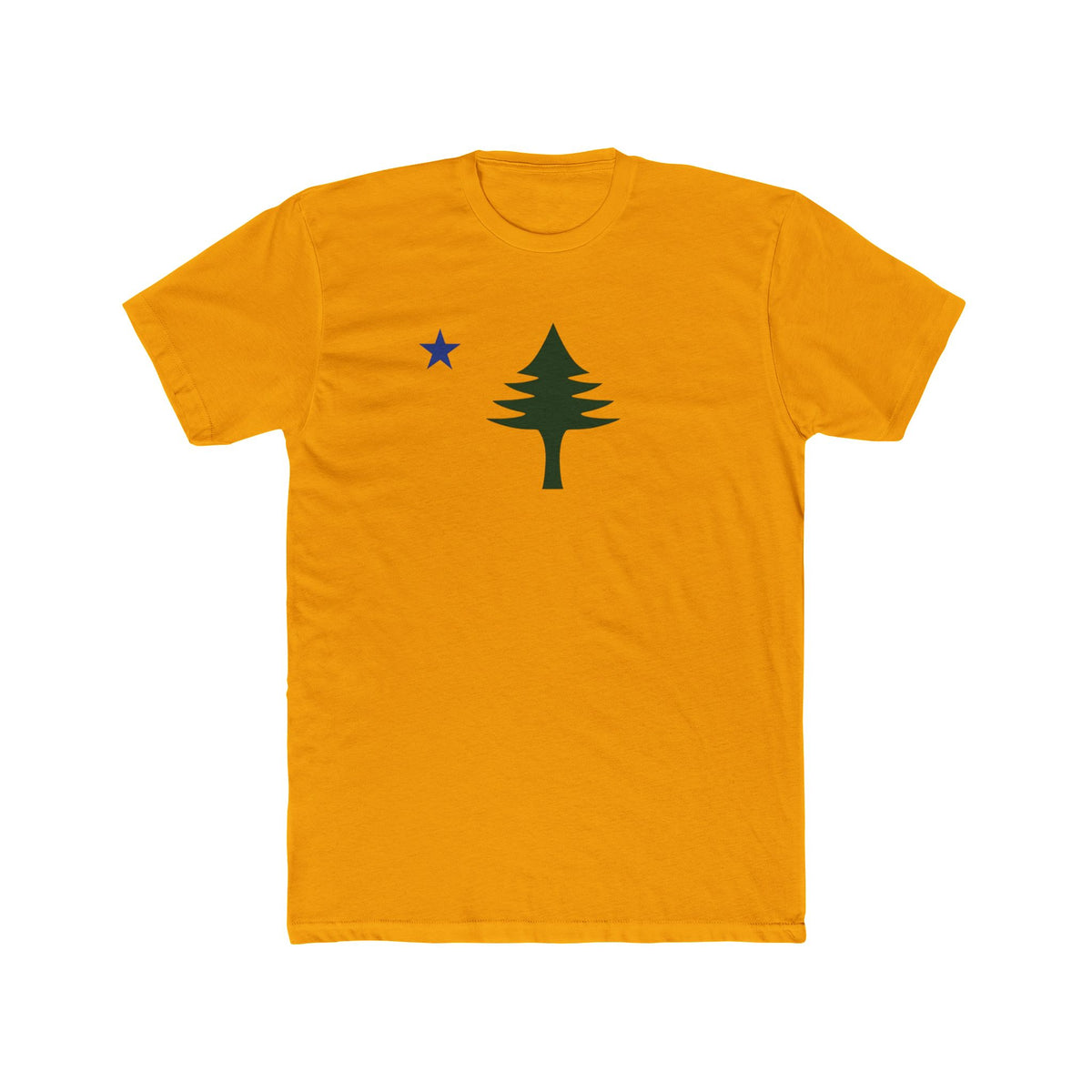 Maine State Flag Pine Tree and Star T-Shirt | Minimal Nature Tee