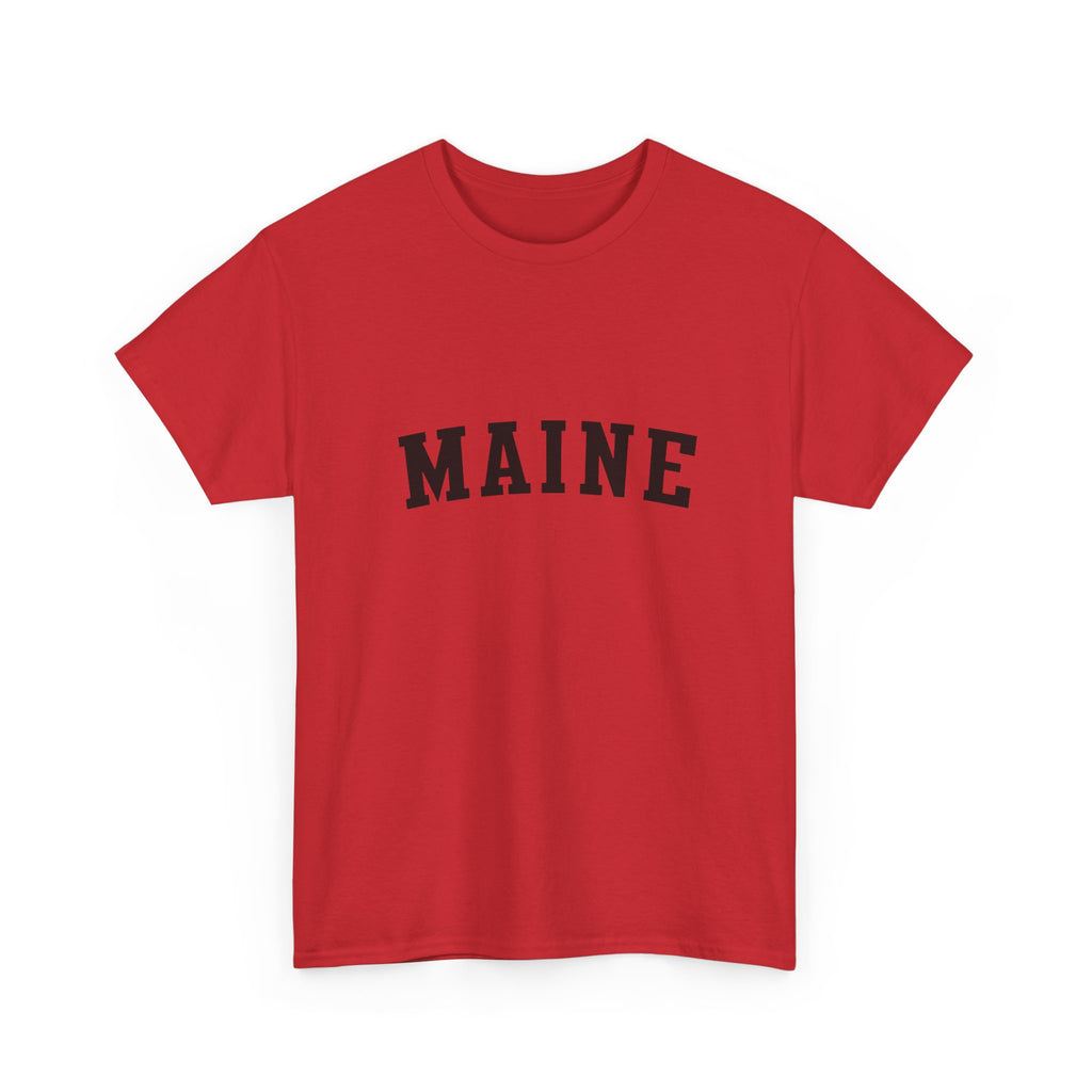 Maine arched text Tee | State pride minimalist graphic T-shirt