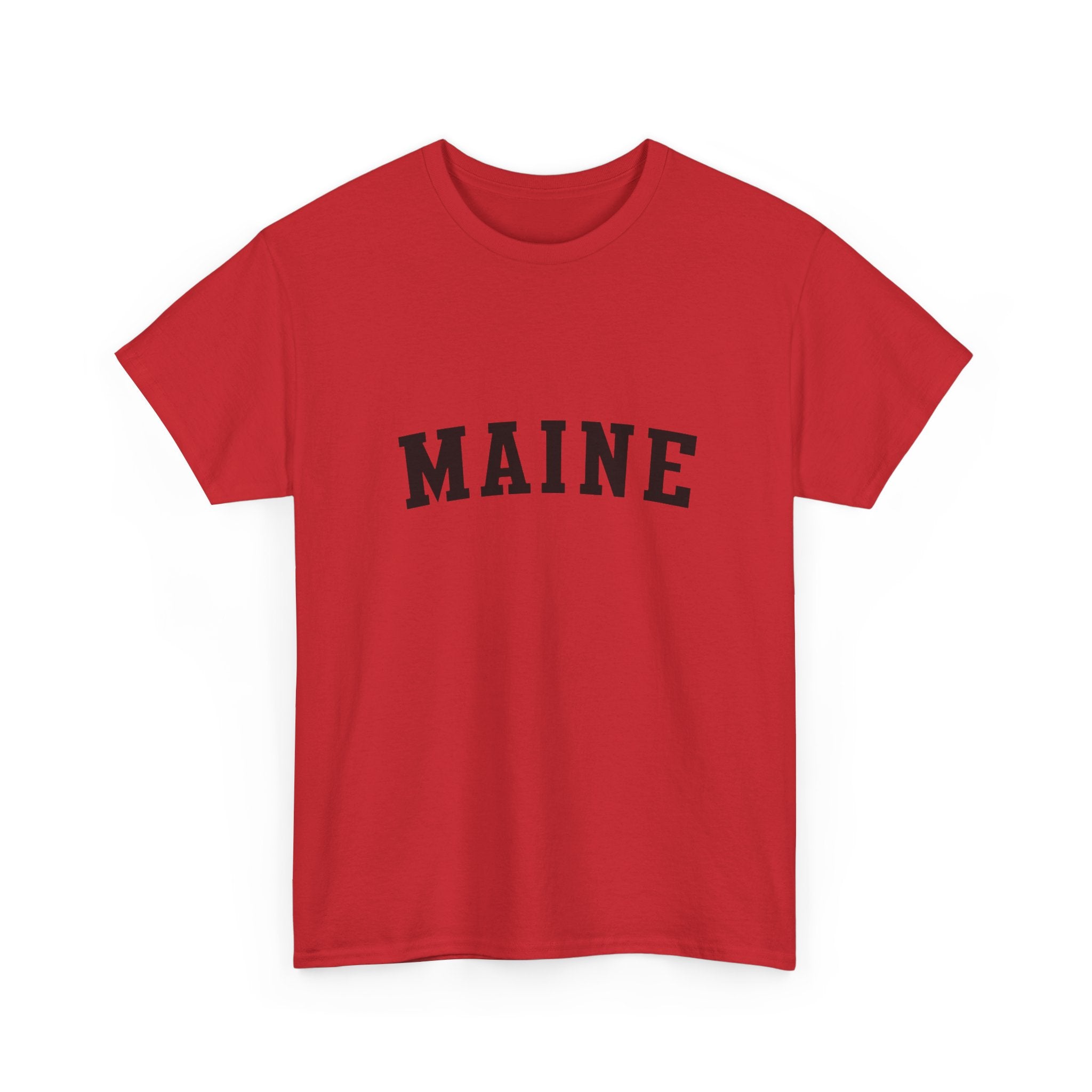 Maine arched text Tee | State pride minimalist graphic T-shirt