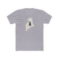 Maine Map Tee with Pine Tree & Star – State Pride T-Shirt