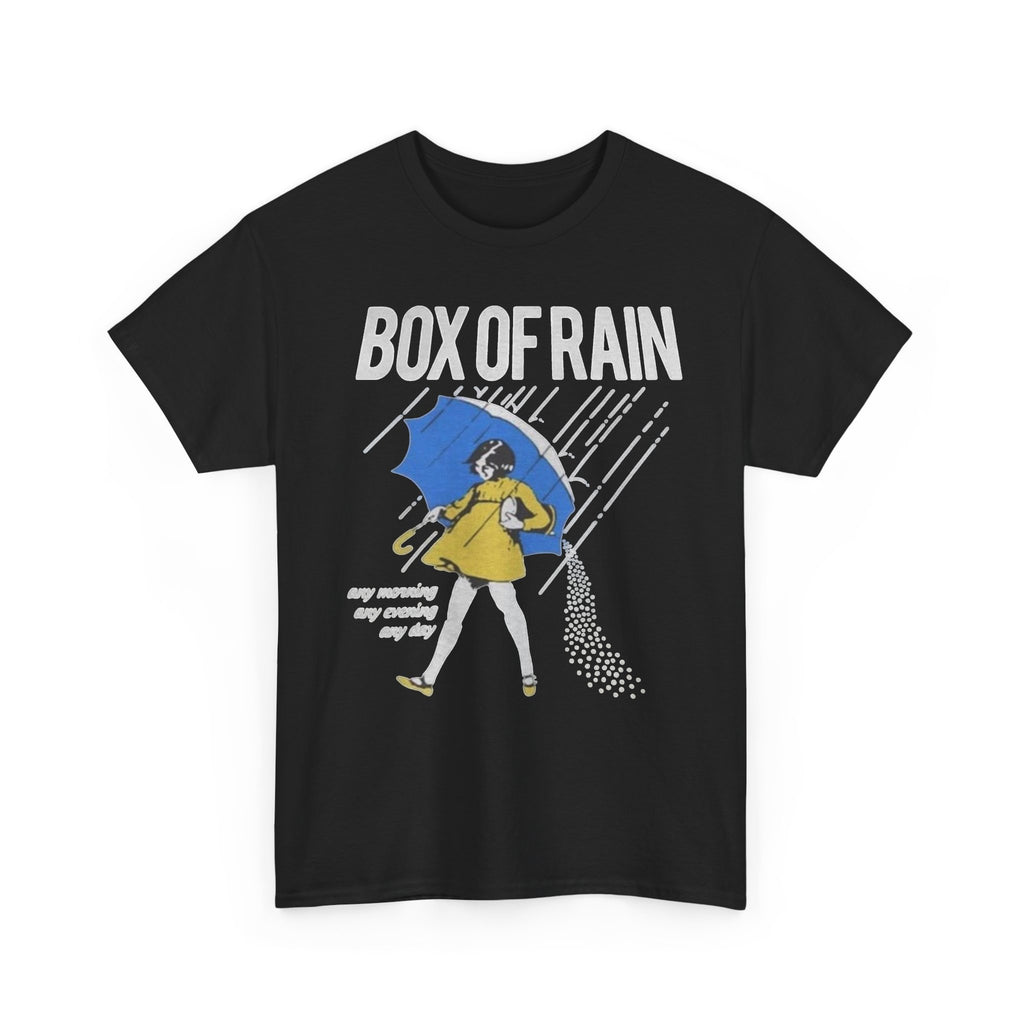 Box of Rain Grateful Dead Tee | Girl with Umbrella, Rainy Day Retro Design