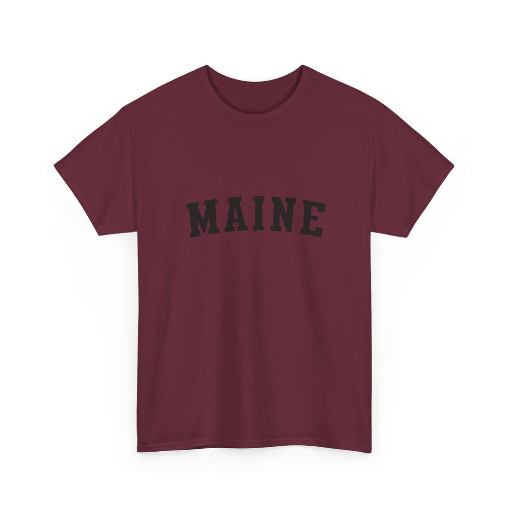 Maine arched text Tee | State pride minimalist graphic T-shirt