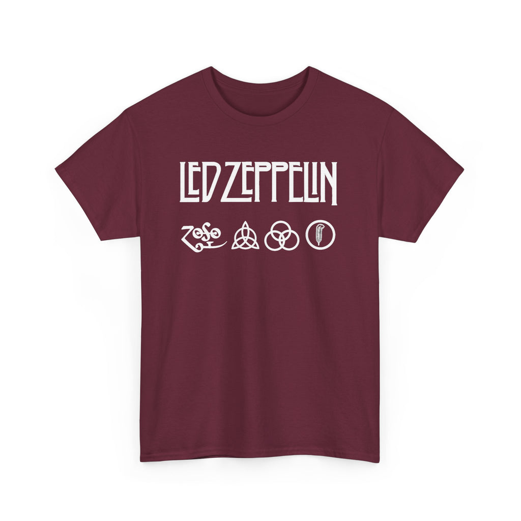 Led Zeppelin Symbols Graphic Tee - Classic Rock Band Logo T-Shirt