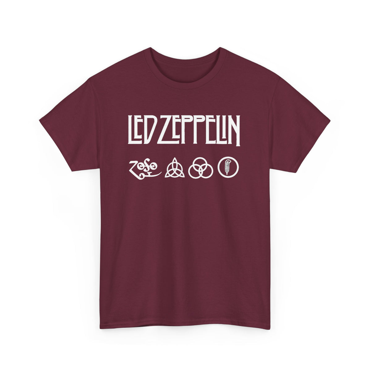 Led Zeppelin Symbols Graphic Tee - Classic Rock Band Logo T-Shirt