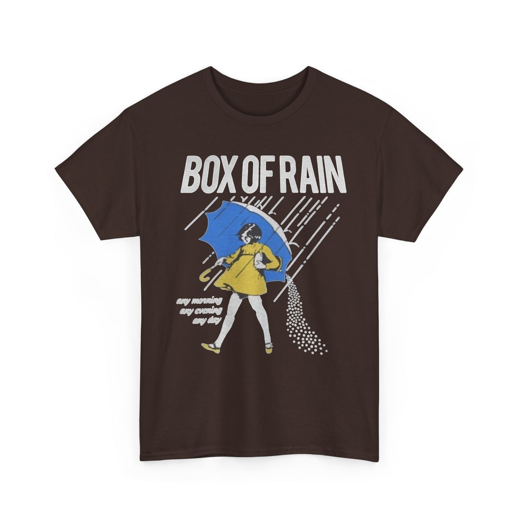Box of Rain Grateful Dead Tee | Girl with Umbrella, Rainy Day Retro Design