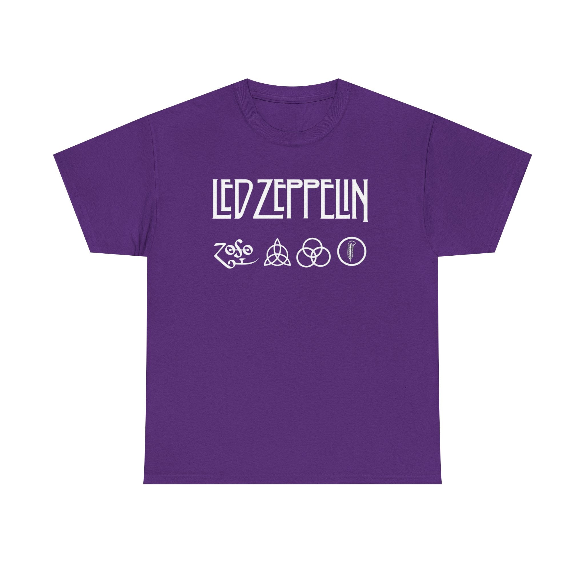Led Zeppelin Symbols Graphic Tee - Classic Rock Band Logo T-Shirt
