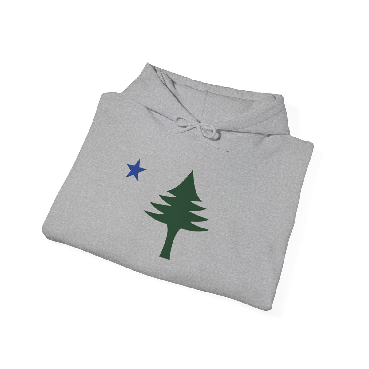 Maine State Flag Pine Tree Hoodie | Minimalist Evergreen Silhouette