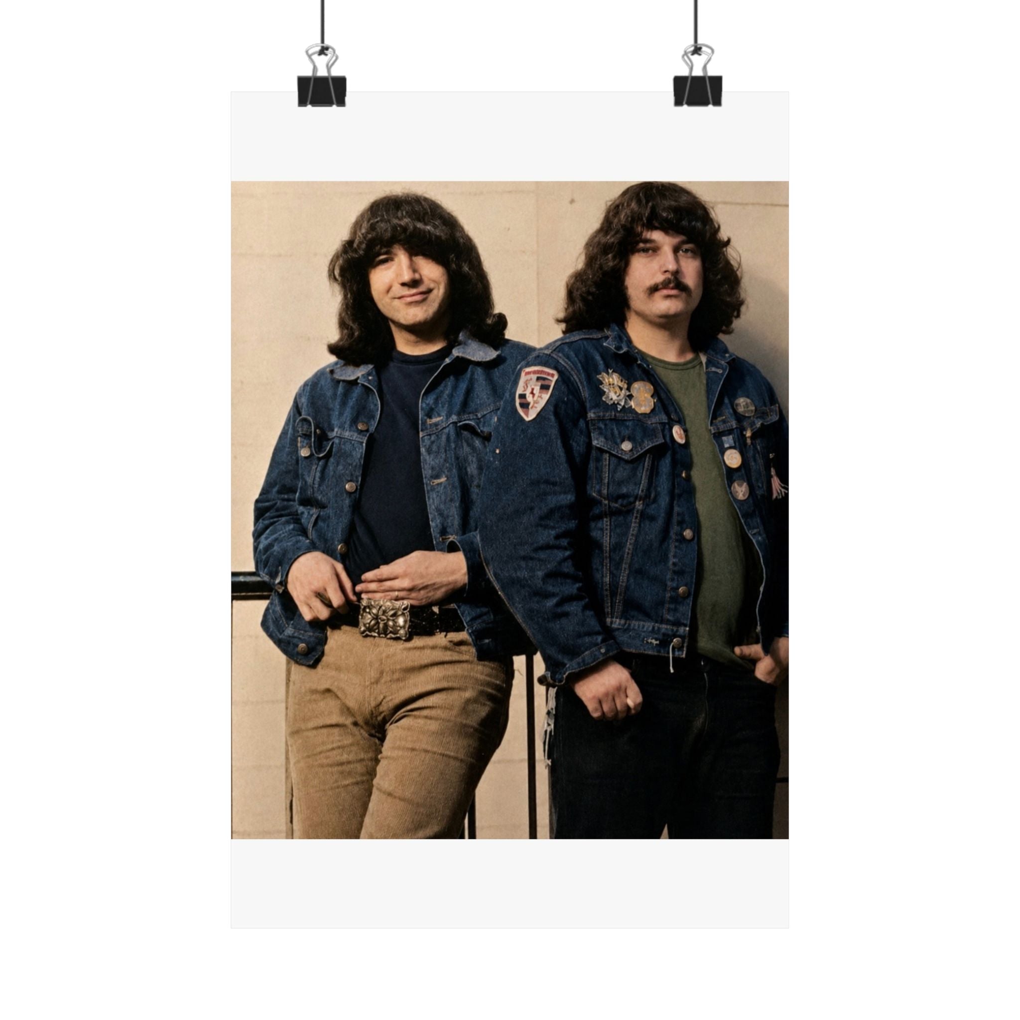 1970s Jerry & Pigpen Poster Matte Vertical Poster | Grateful Dead Band Photography