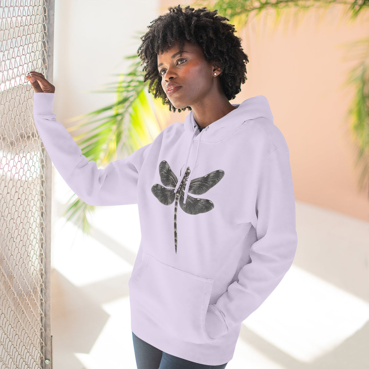 Dragonfly Graphic Fleece Hoodie
