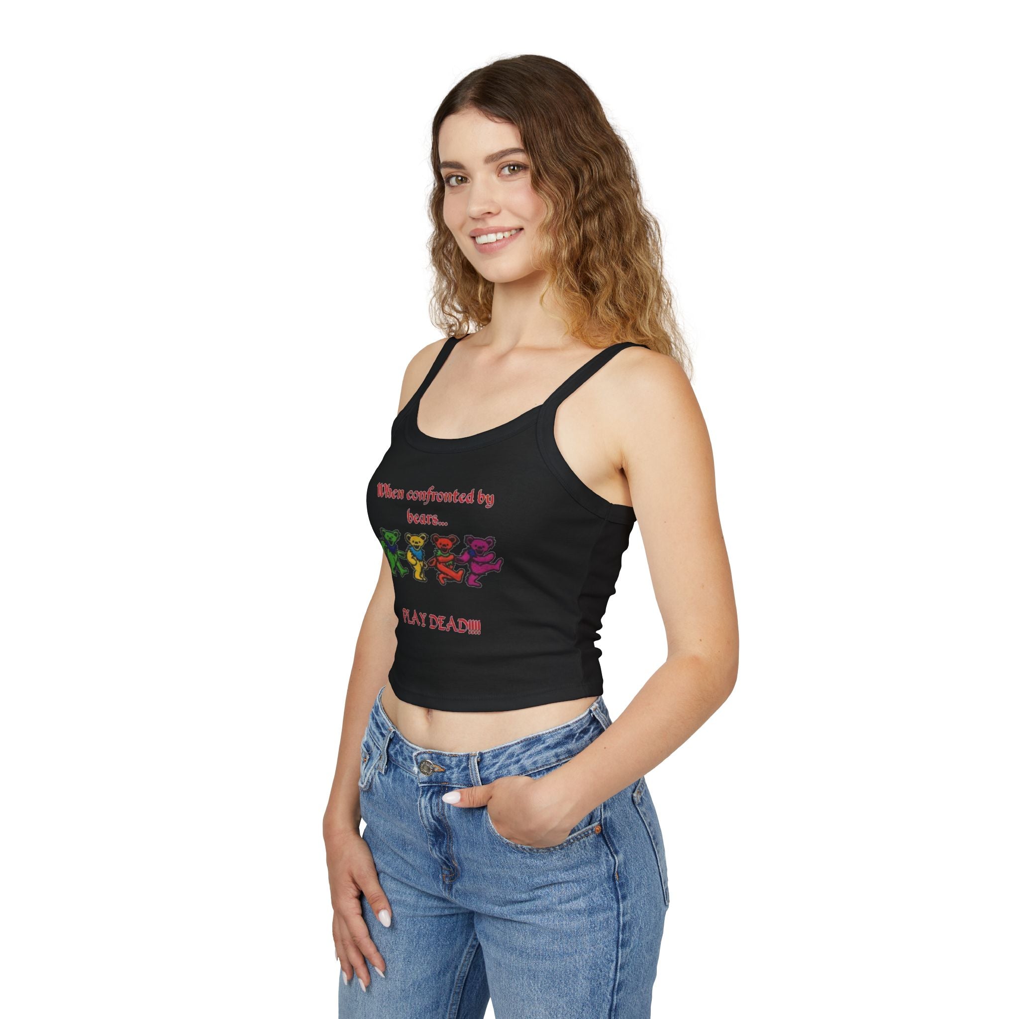 Grateful Dead Style Dancing Bears tank top | "When confronted by bears... PLAY DEAD!!!"