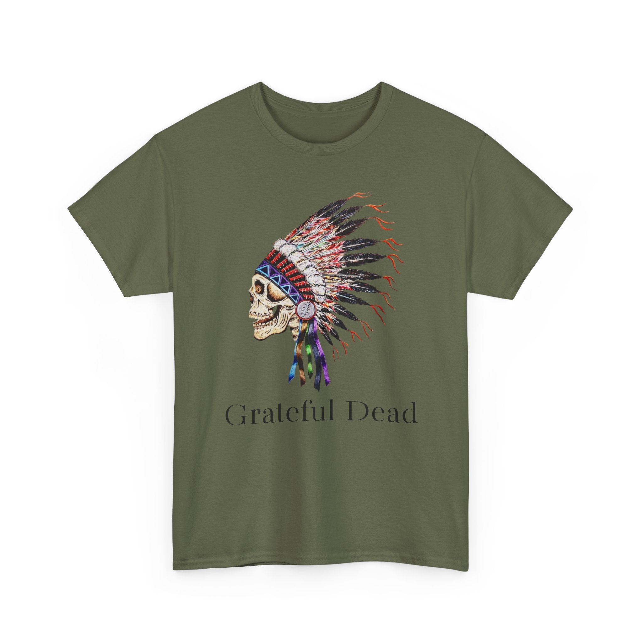 Grateful Dead Skull with Native Headdress T-Shirt | Band Tee