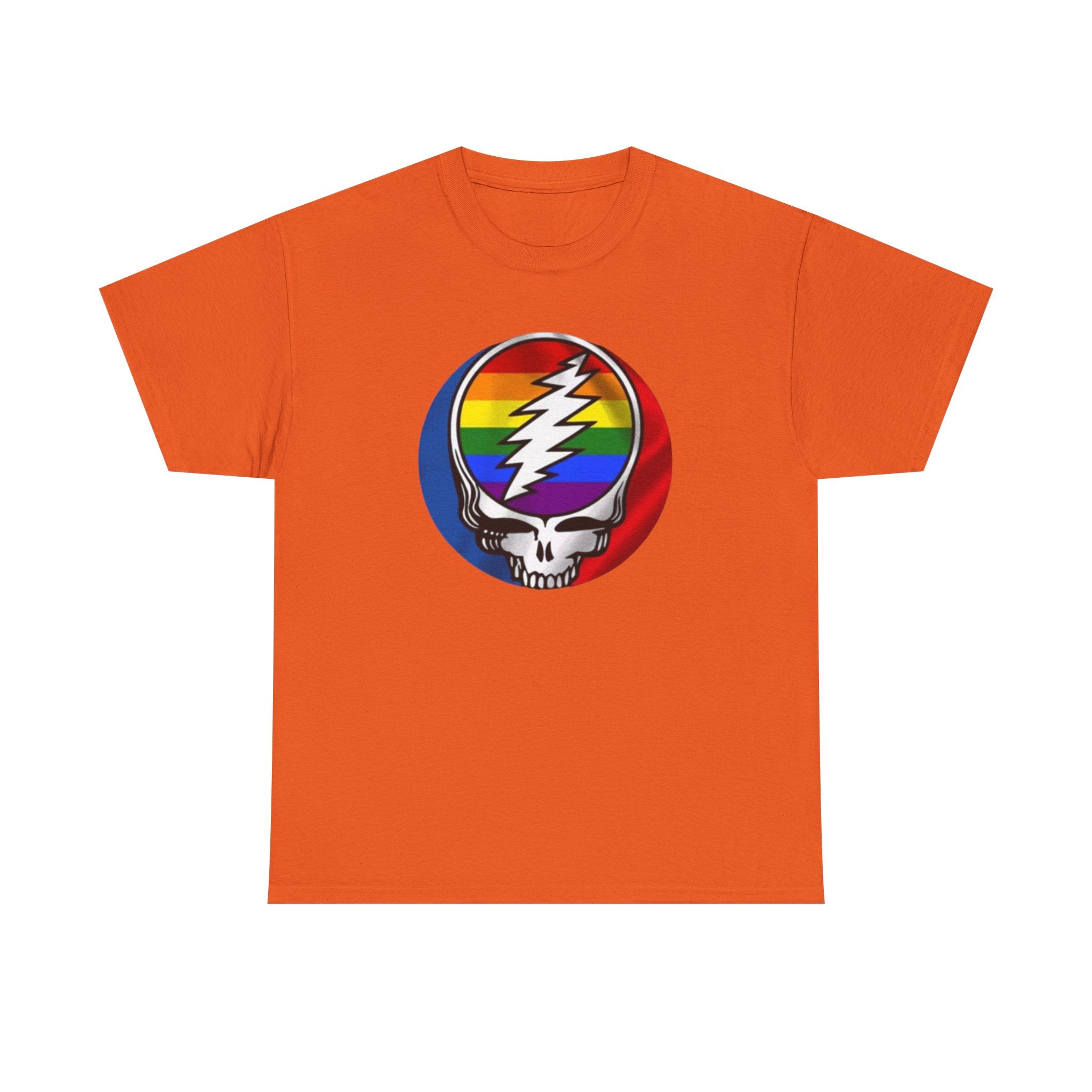 Rainbow Steal Your Face Skull T-Shirt | Grateful Dead Skull Tee