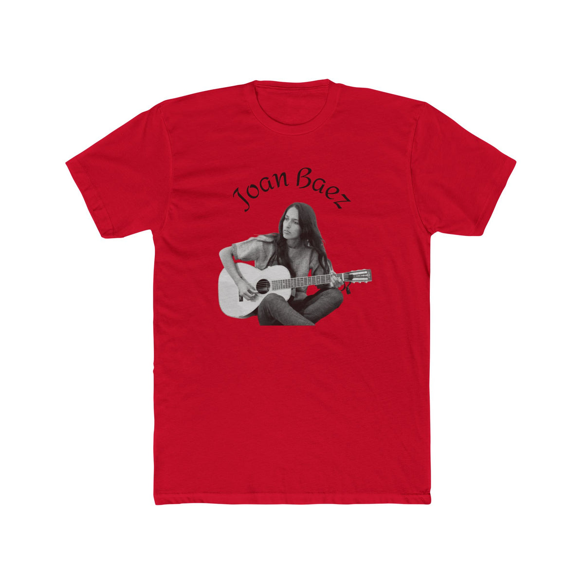 Joan Baez Acoustic Guitar Portrait Tee | Cotton Crew