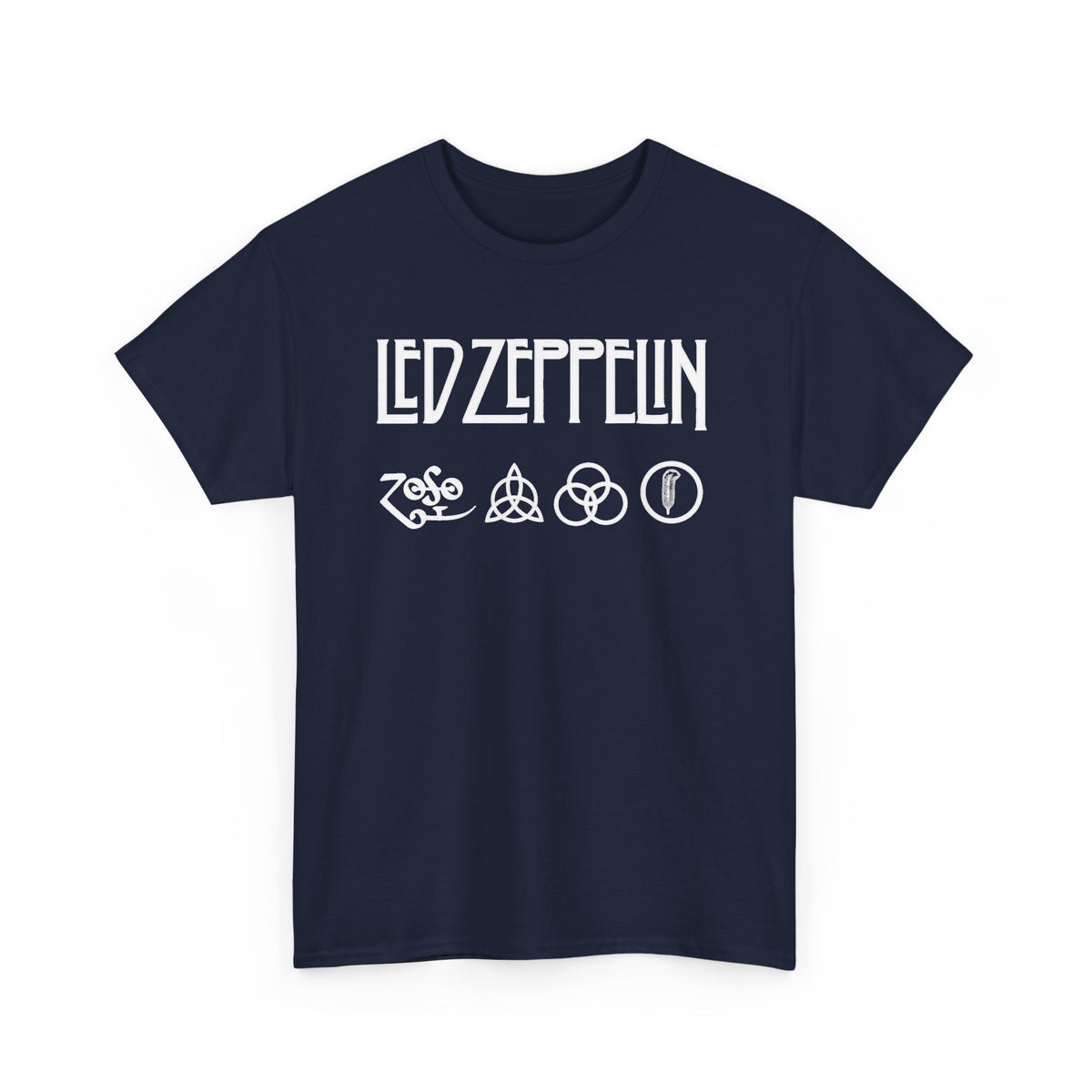 Led Zeppelin Symbols Graphic Tee - Classic Rock Band Logo T-Shirt