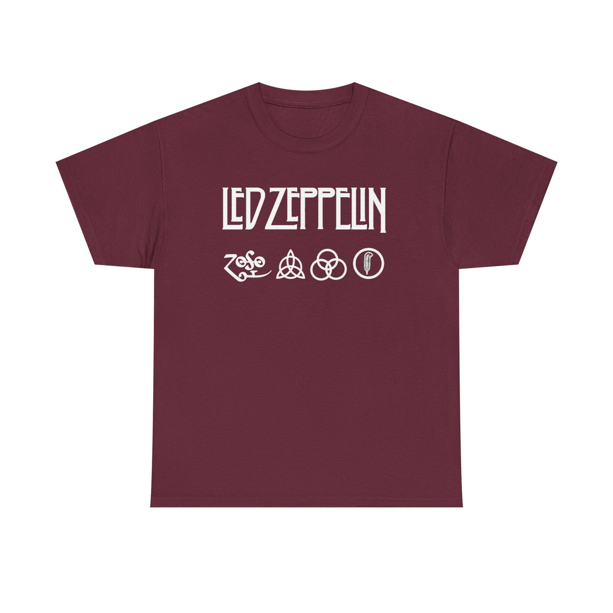 Led Zeppelin Symbols Graphic Tee - Classic Rock Band Logo T-Shirt