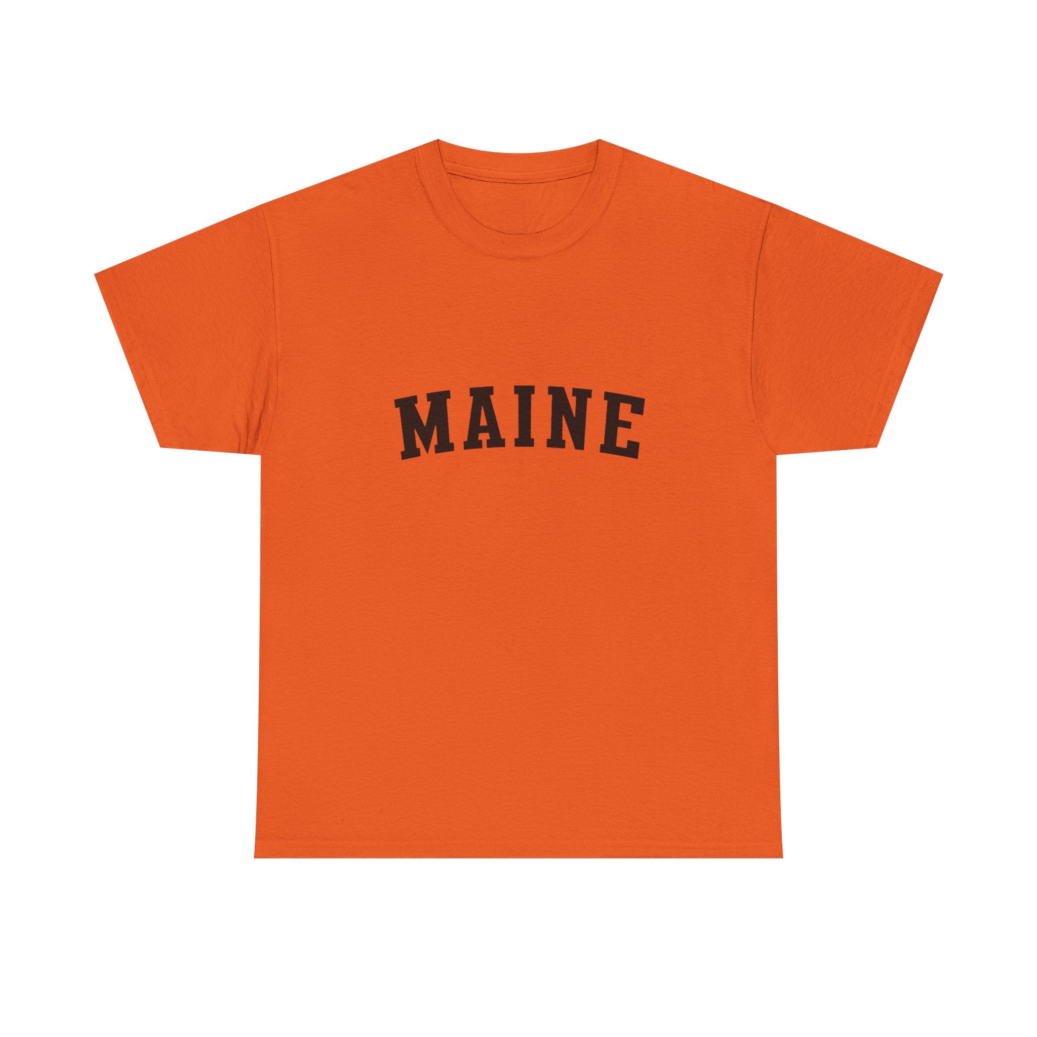 Maine arched text Tee | State pride minimalist graphic T-shirt