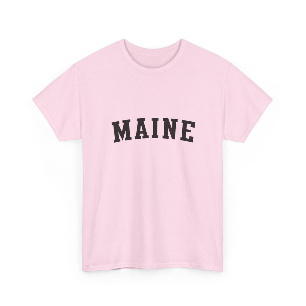 Maine arched text Tee | State pride minimalist graphic T-shirt