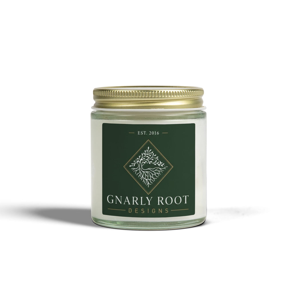 Coconut Apricot Scented Candle — 4oz & 9oz Natural Wax Jar (Gnarly Root Designs)